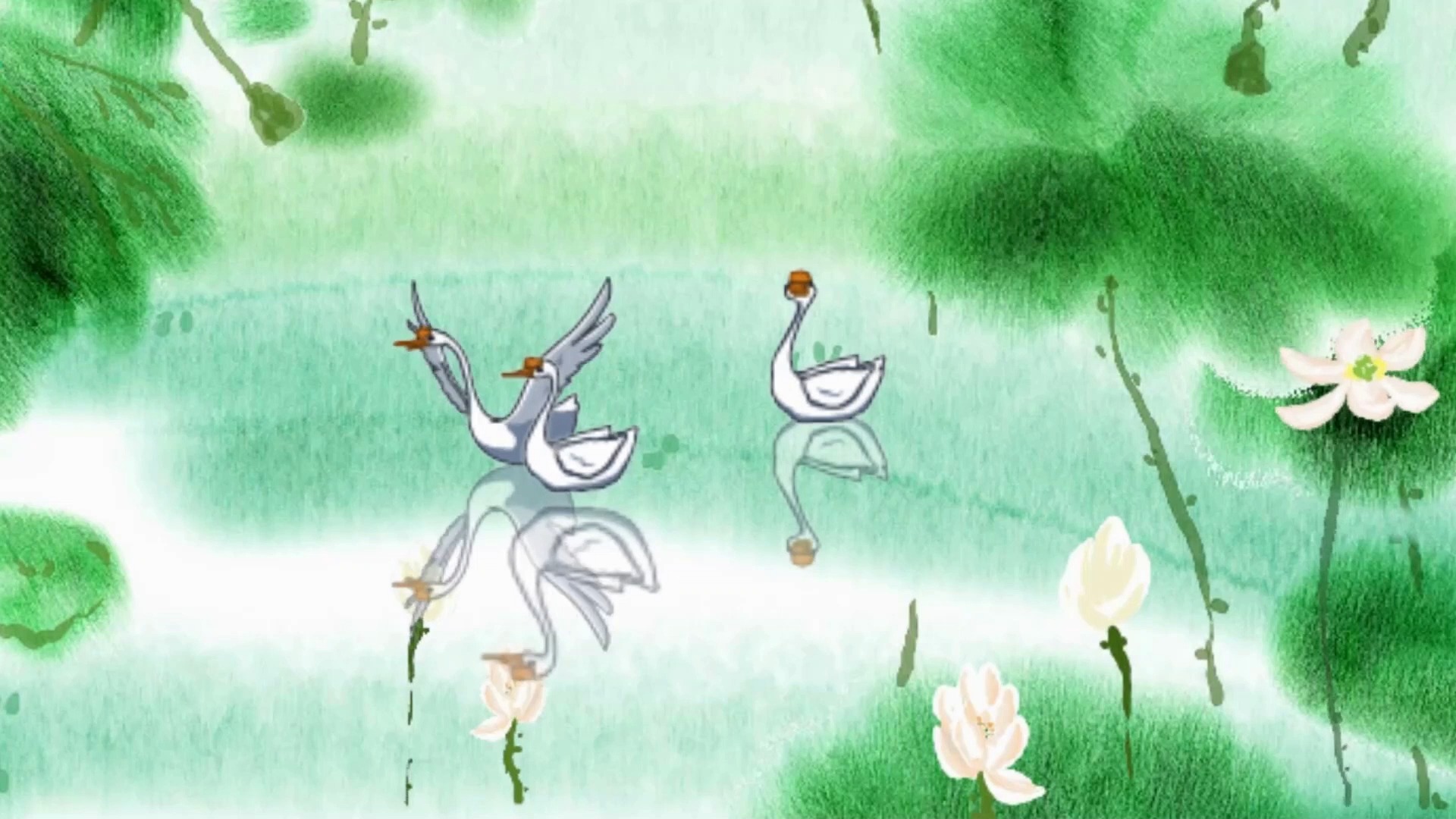 读唐诗 加古风卡通背景粗剪