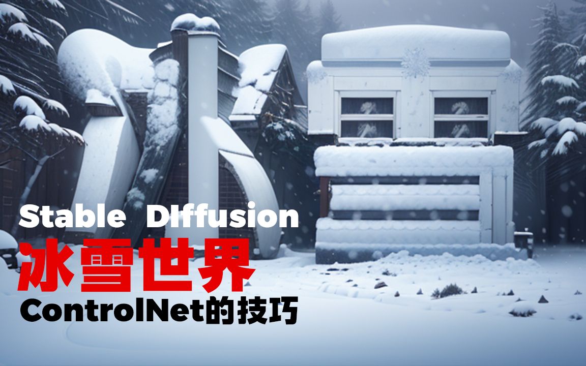 AI冰雪文字——Stable Diffusion的ControlNet应用哔哩哔哩bilibili