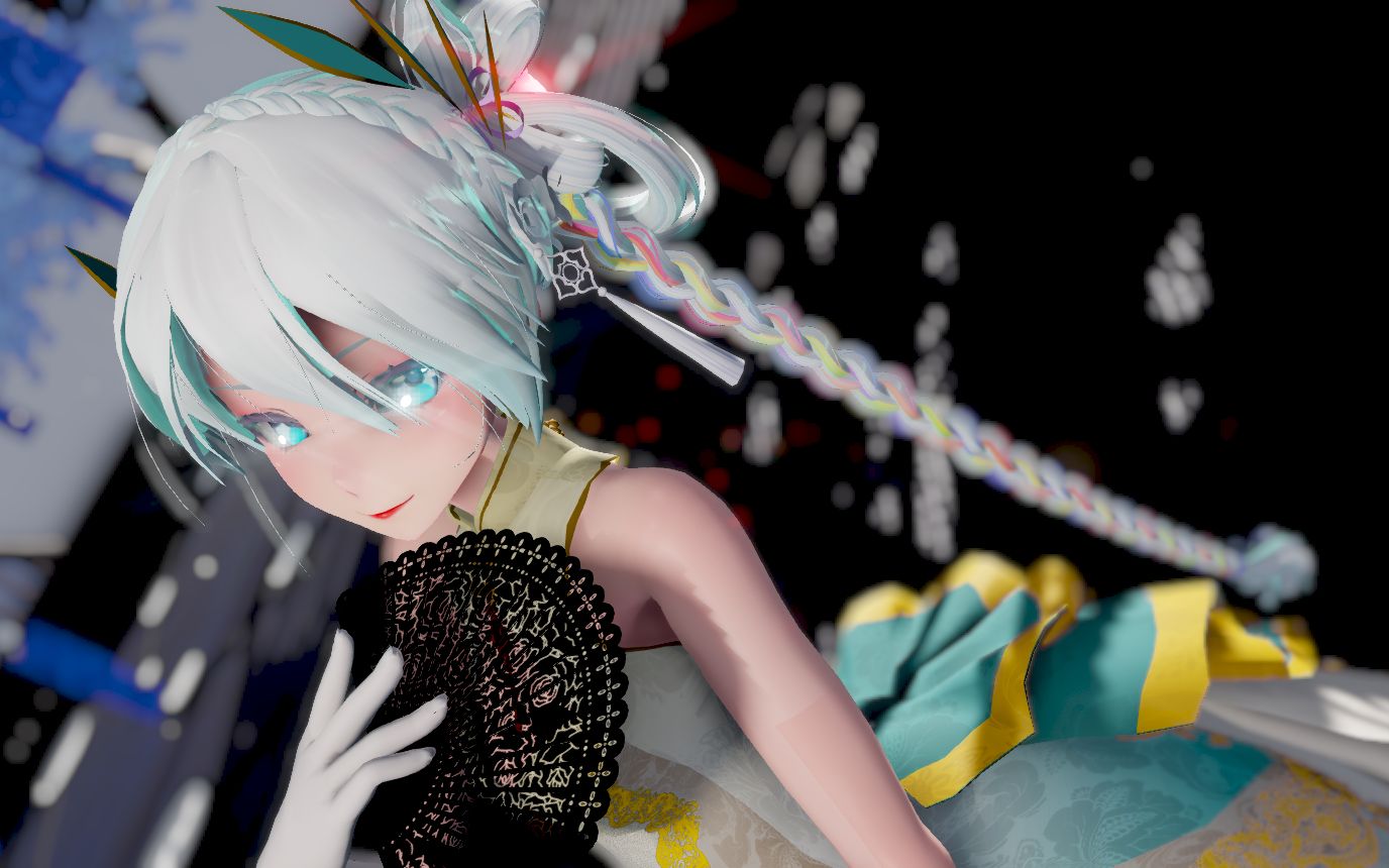 [言和mmd]看似简单,怒火穿喉,画花伞,争脸谱,一副表情【青鸾旗袍】