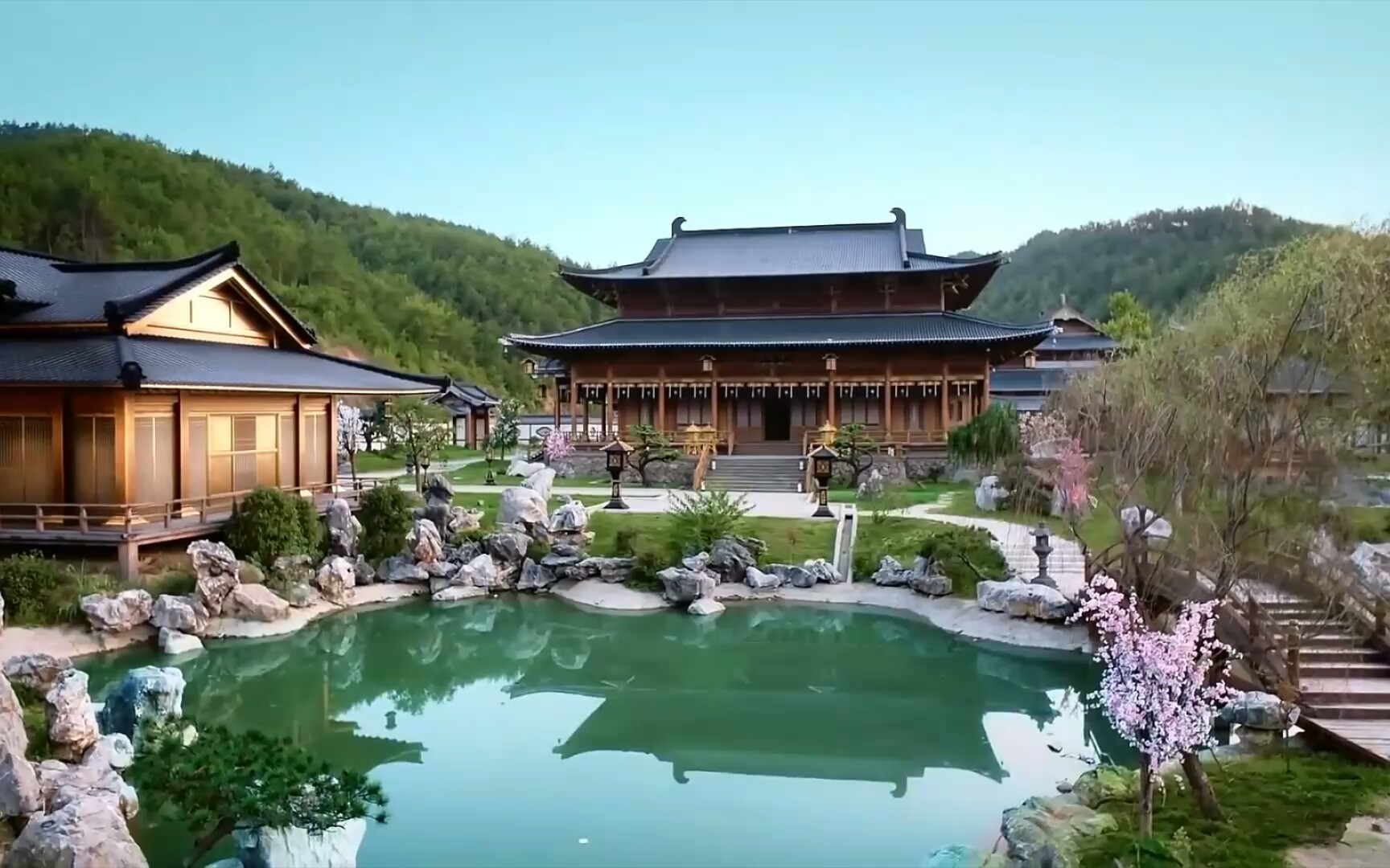 【古风空镜】湖,庭院,晚上下雪,剑上有血,雪景下宫廷_哔哩哔哩