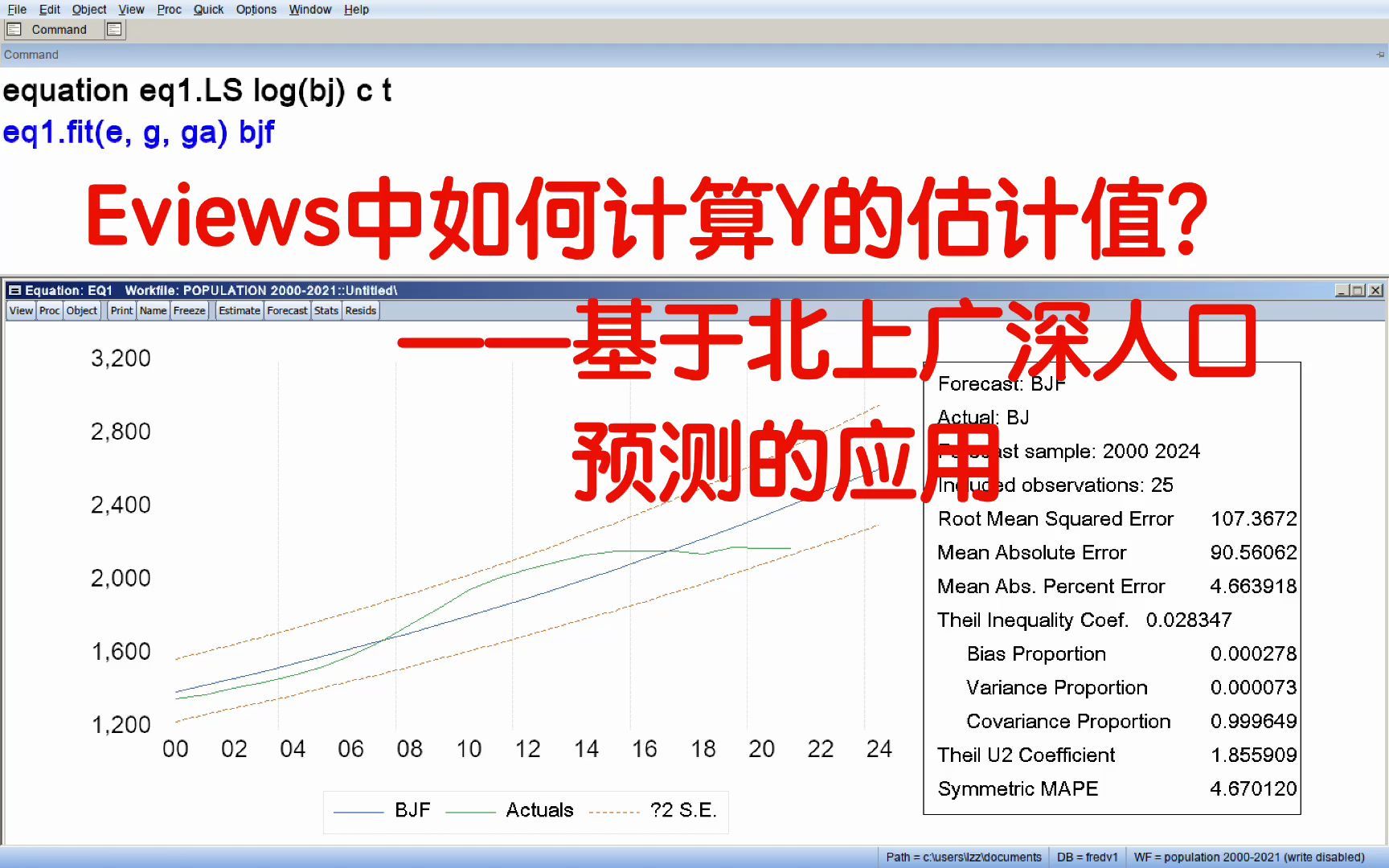 Eviews中如何计算Y的估计值?哔哩哔哩bilibili