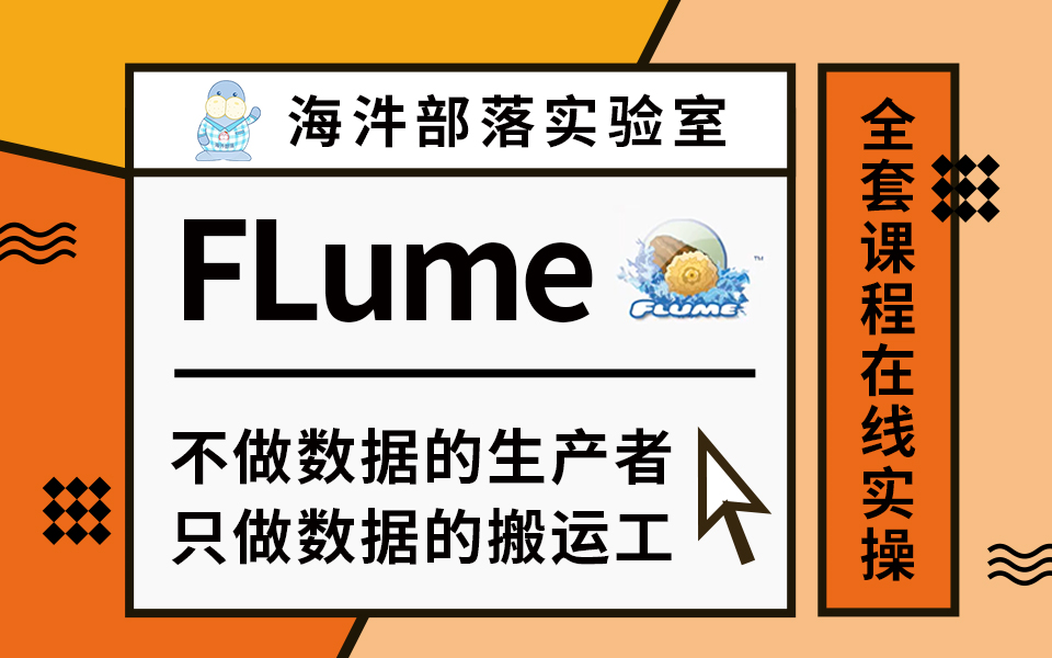 【海牛大数据】Flume教程(学Flume看这个一套就够了,从基础到扩展到实战案例到组件配合全都有)哔哩哔哩bilibili