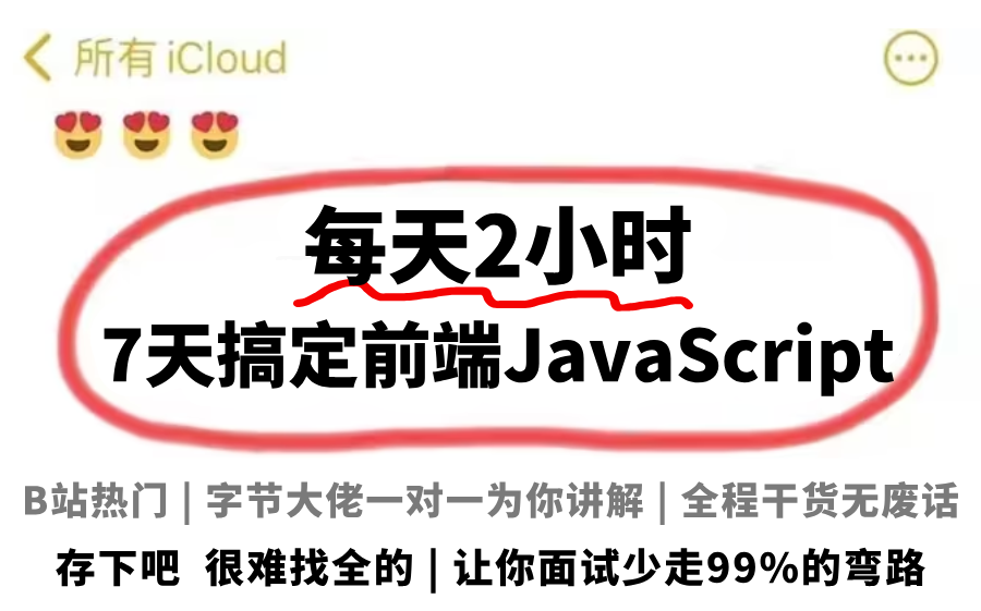 【2025最新版Web】前端开发JavaScript大厂面试真题全套教学,总结2024年全年大厂高频题,特邀阿里、字节大佬详细讲解,带你7天搞定JS!!!哔哩...