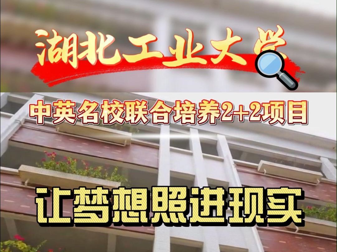 湖北工业大学与英国利兹、曼彻斯特等名校携手,推出2+2联合培养项目.哔哩哔哩bilibili