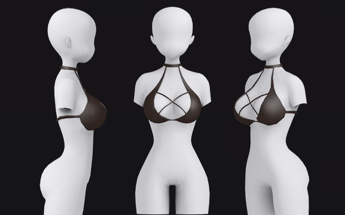 从拉box开始教你制作女性人体裸模,3dmax人物基础布线,3d人体结构细节