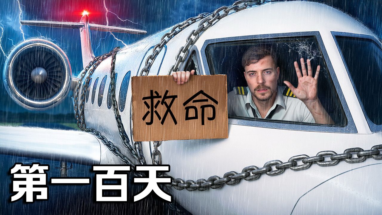 【MrBeast首发】能在私人飞机上生存100天就把它送你