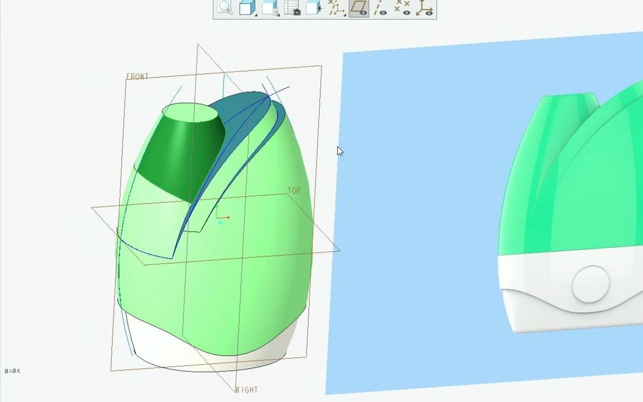 PROE/CREO消失面加湿器曲面建模设计教学!(东湖出品)哔哩哔哩bilibili