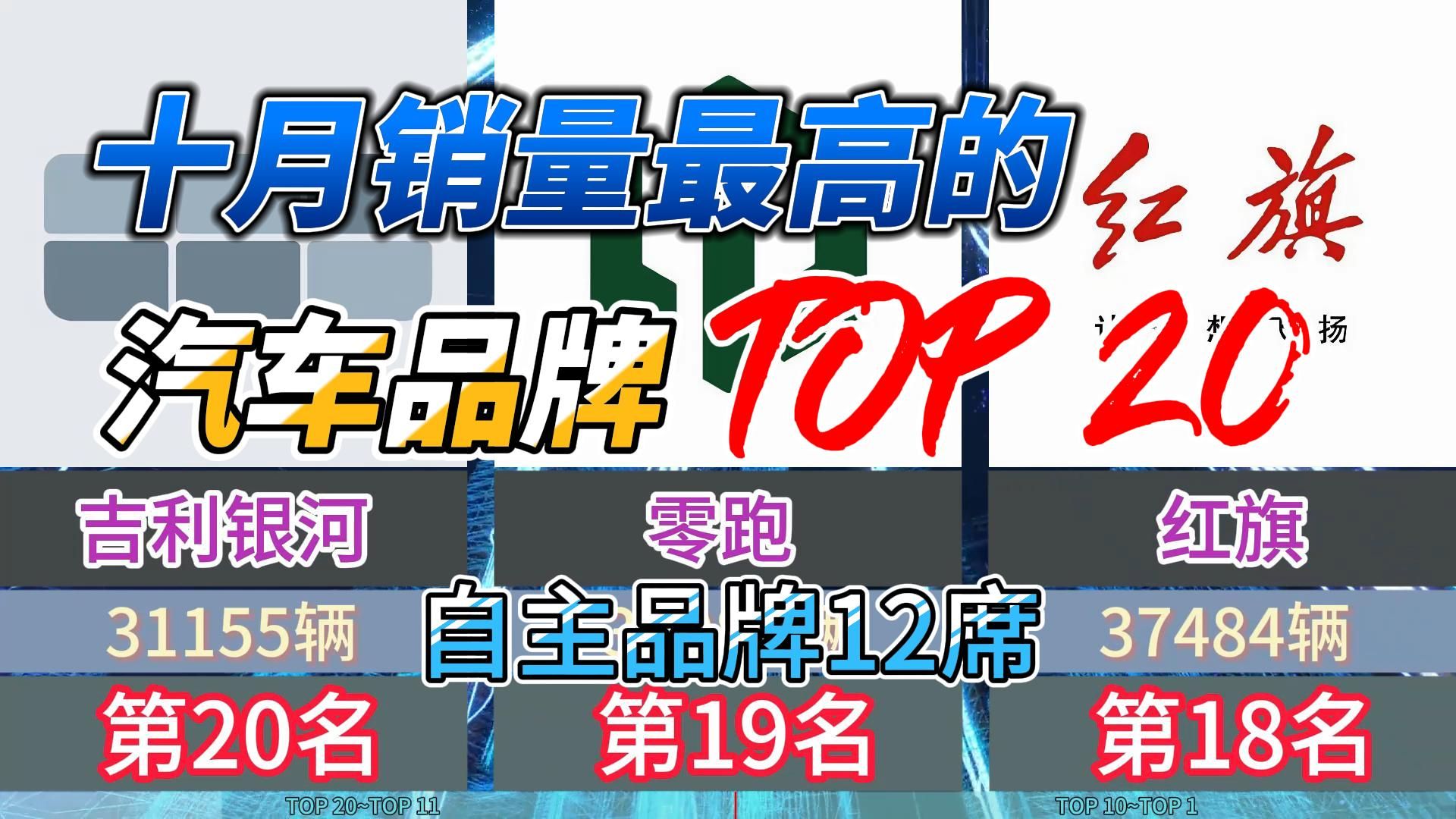 2024年10月销量最高的汽车品牌TOP 20哔哩哔哩bilibili