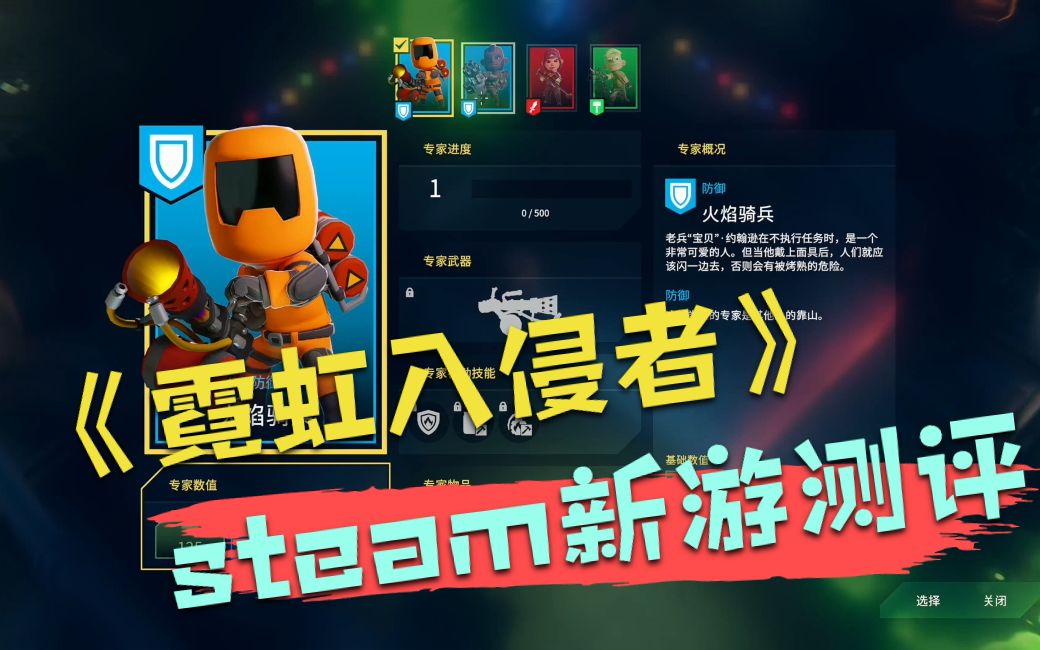 [图]steam新游测评：卡通射击游戏霓虹入侵者，一起抵御外星生物