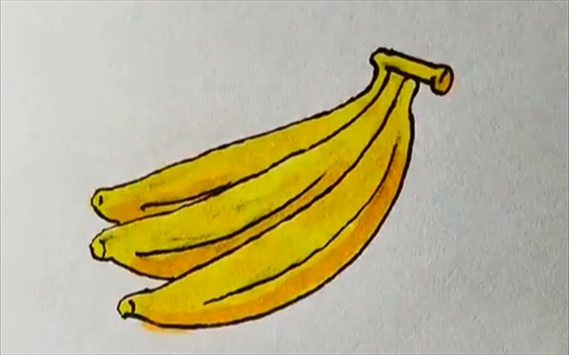 香蕉画画简单图片