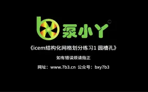 Download Video: icem圆槽结构化网格划分视频教程《泵小丫》