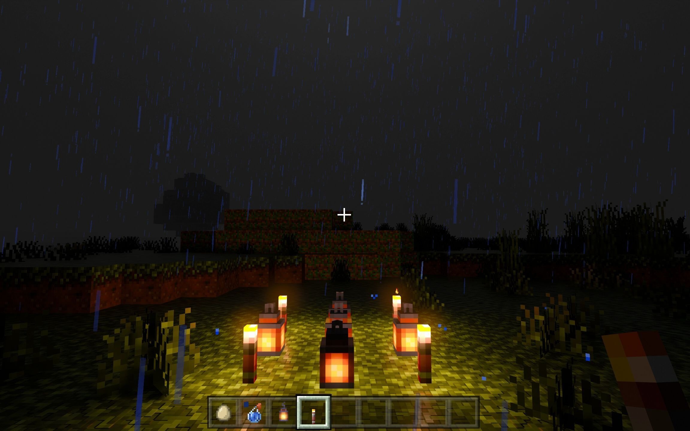 我的世界 雨天夜晚rtx效果展示