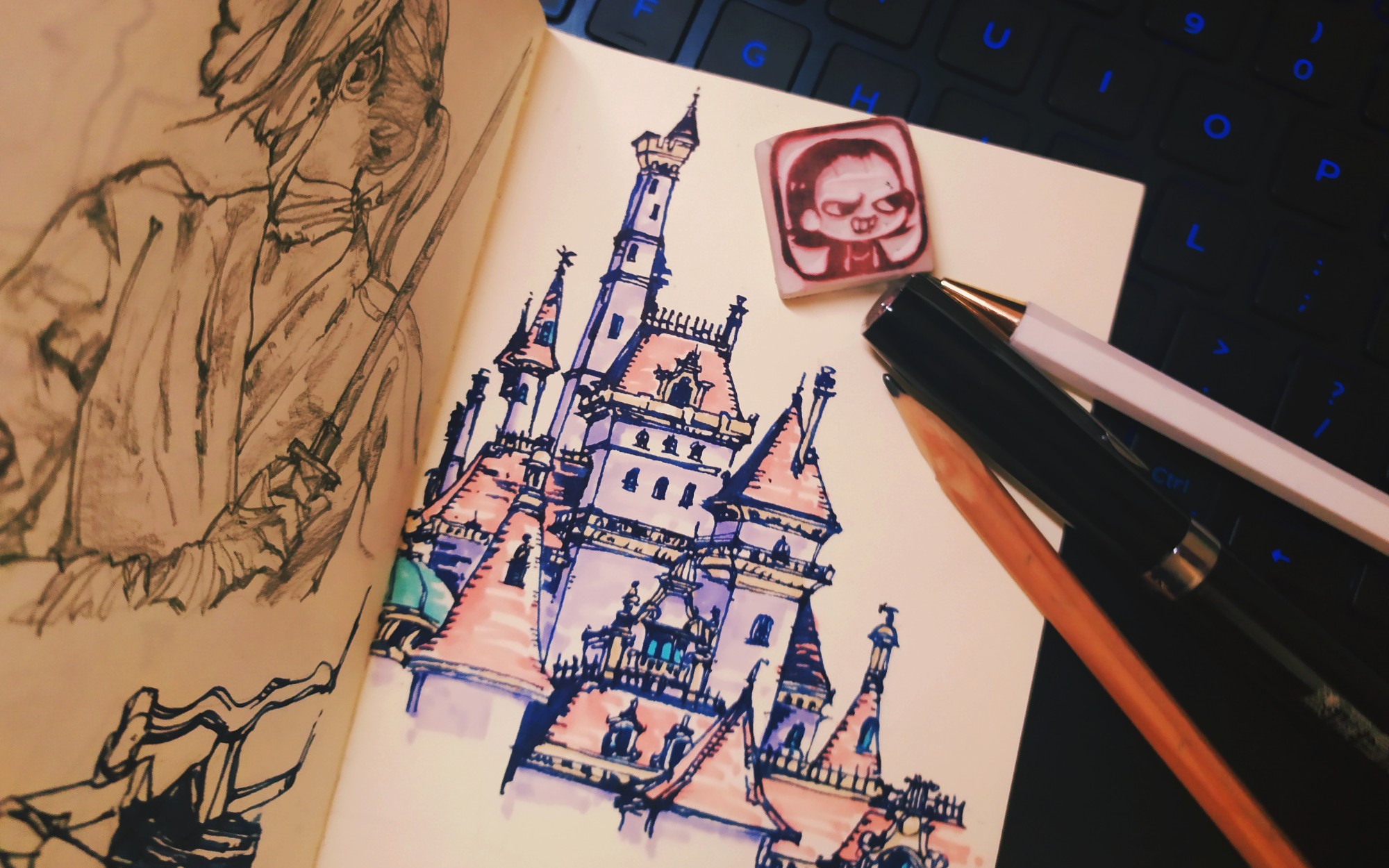 手绘日更flagday8东京迪士尼新建成的城堡