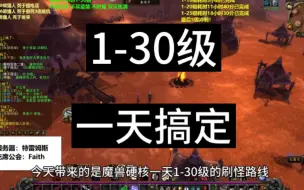 Download Video: 魔兽硬核1-30级一天搞定，手把手教学