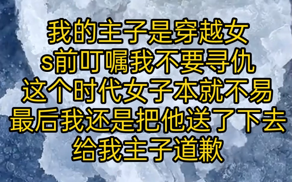 我的主子是穿越女,s前叮嘱我不要寻仇,这个时代女子本就不易,最后我还是送他下去给我主子道歉哔哩哔哩bilibili