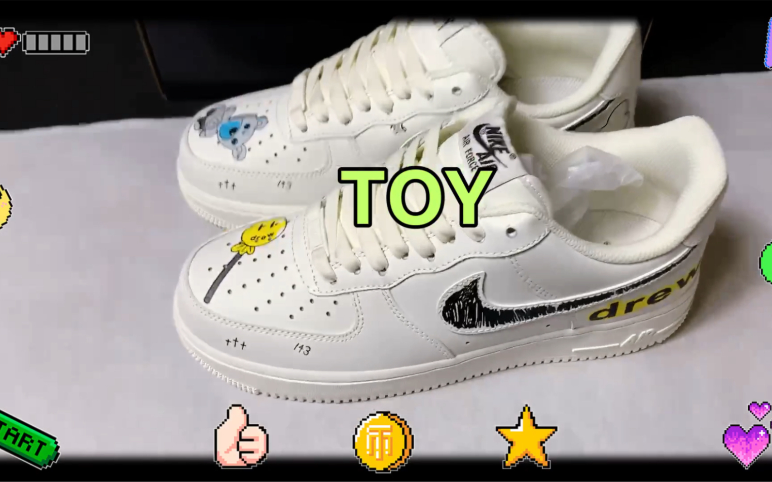 nike air force 1 low07 drew涂鸦 联名空军一号低帮 货号 cw2288