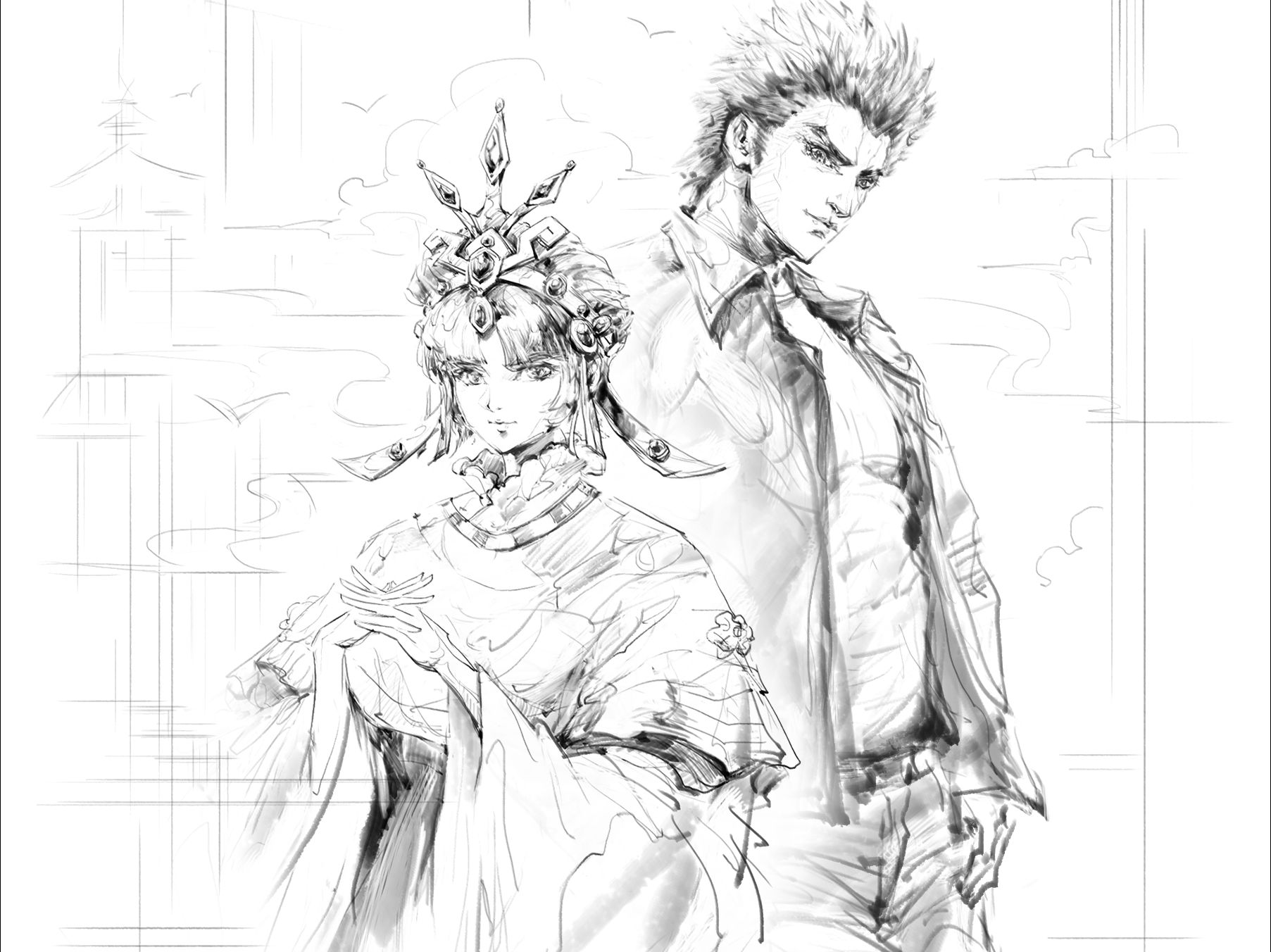 同人游戏《莎木4-2.5d》2022-2024艺术设计合集