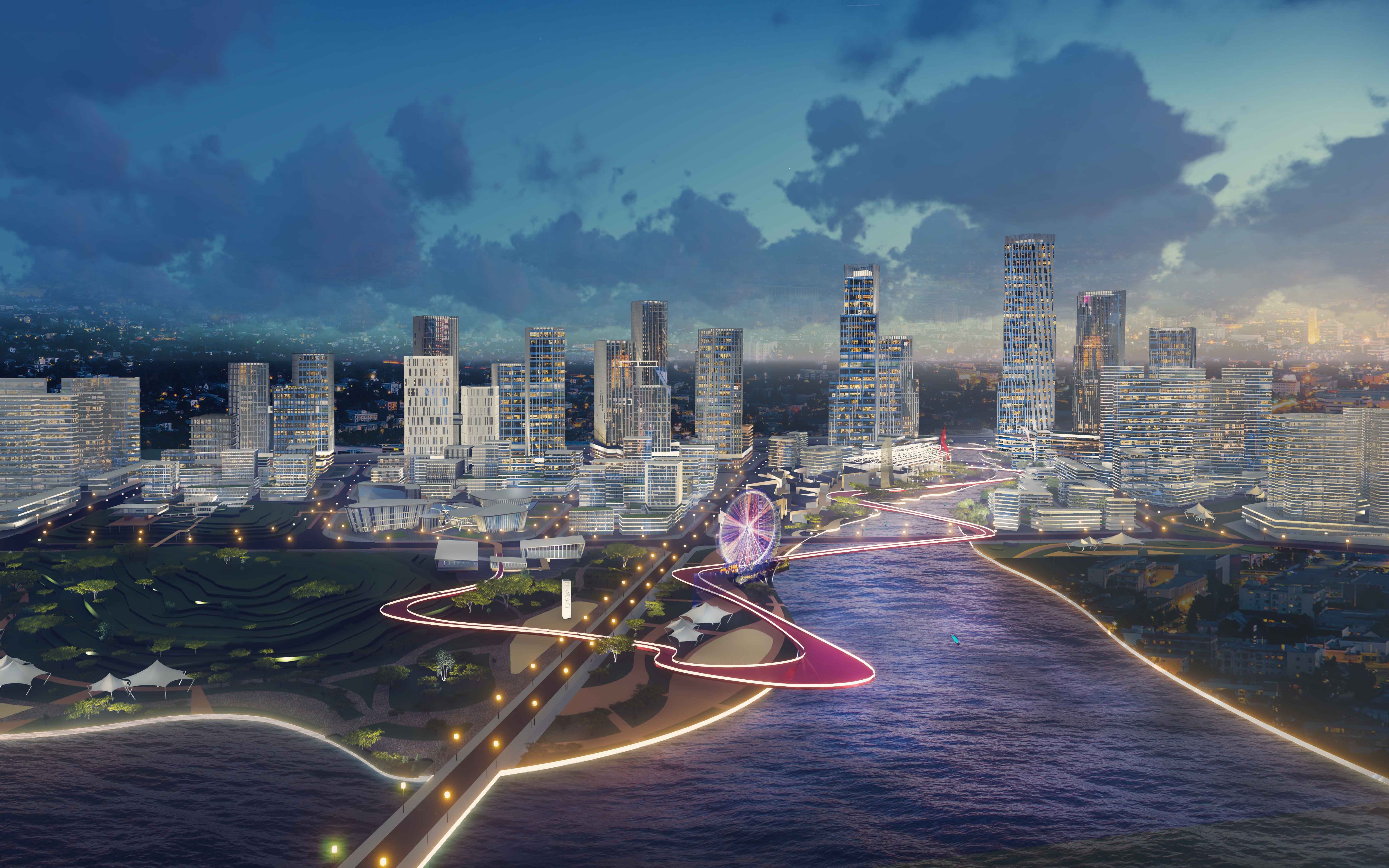 广州白云湖东岸片区城市设计lumion动画