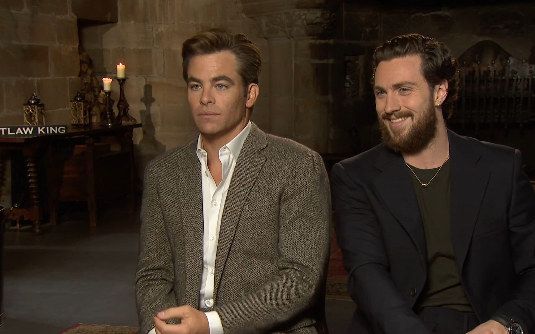 [图]克里斯派亚伦·泰勒-约翰逊法外之王访谈 OUTLAW KING interviews - Chris Pine and Aaron Taylor-Johnson