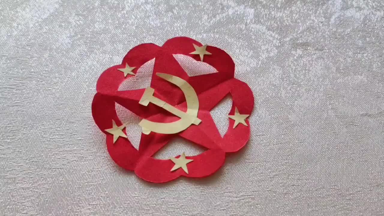 党徽手工折纸制作教程图片