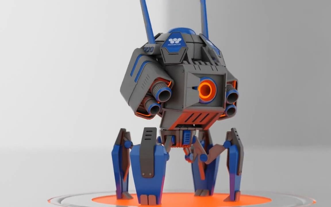 blender 3.0 combat spider robot modeling, rigging, animation戰鬥