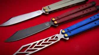 Video herunterladen: Benchmade美国蝴蝶 全新一代 99甩刀Necron Balisong  采用CPM-S30v钢材 G10手柄99T训练刀采用440C钢 美国制造