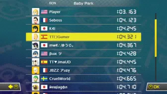 Gcn Baby Park 200cc 46 779 Darky Mario Kart 8 Deluxe World Record 哔哩哔哩 Bilibili
