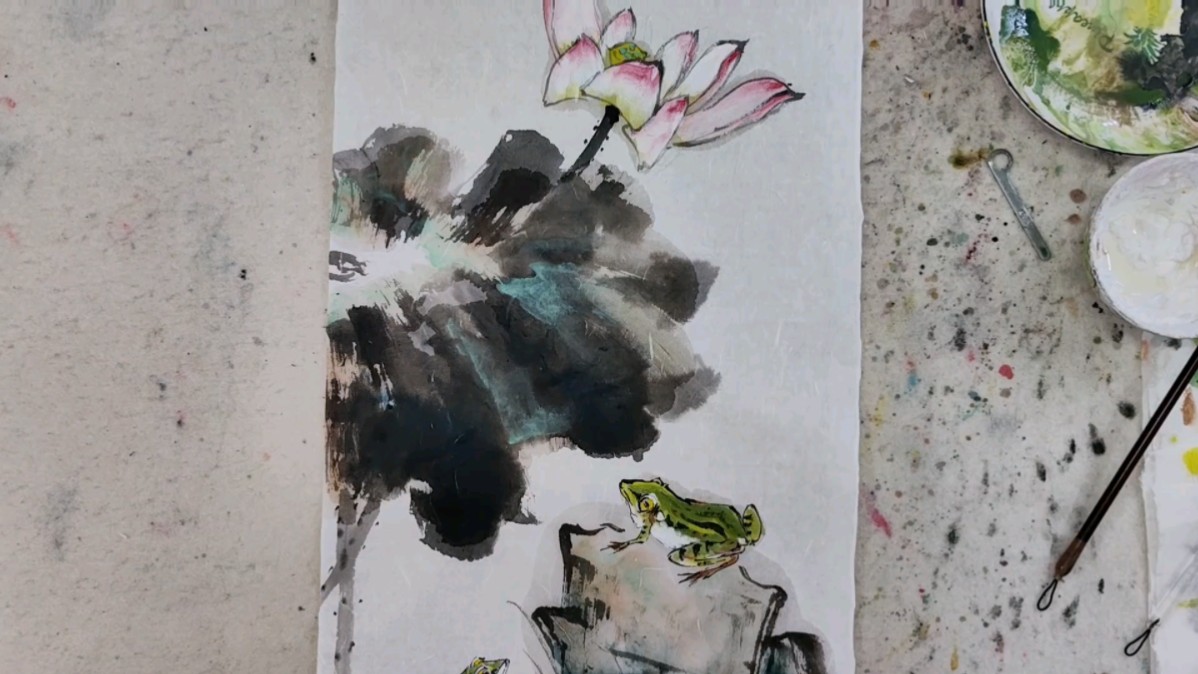 【荷塘蛙趣】跃然纸上!青蛙荷花图