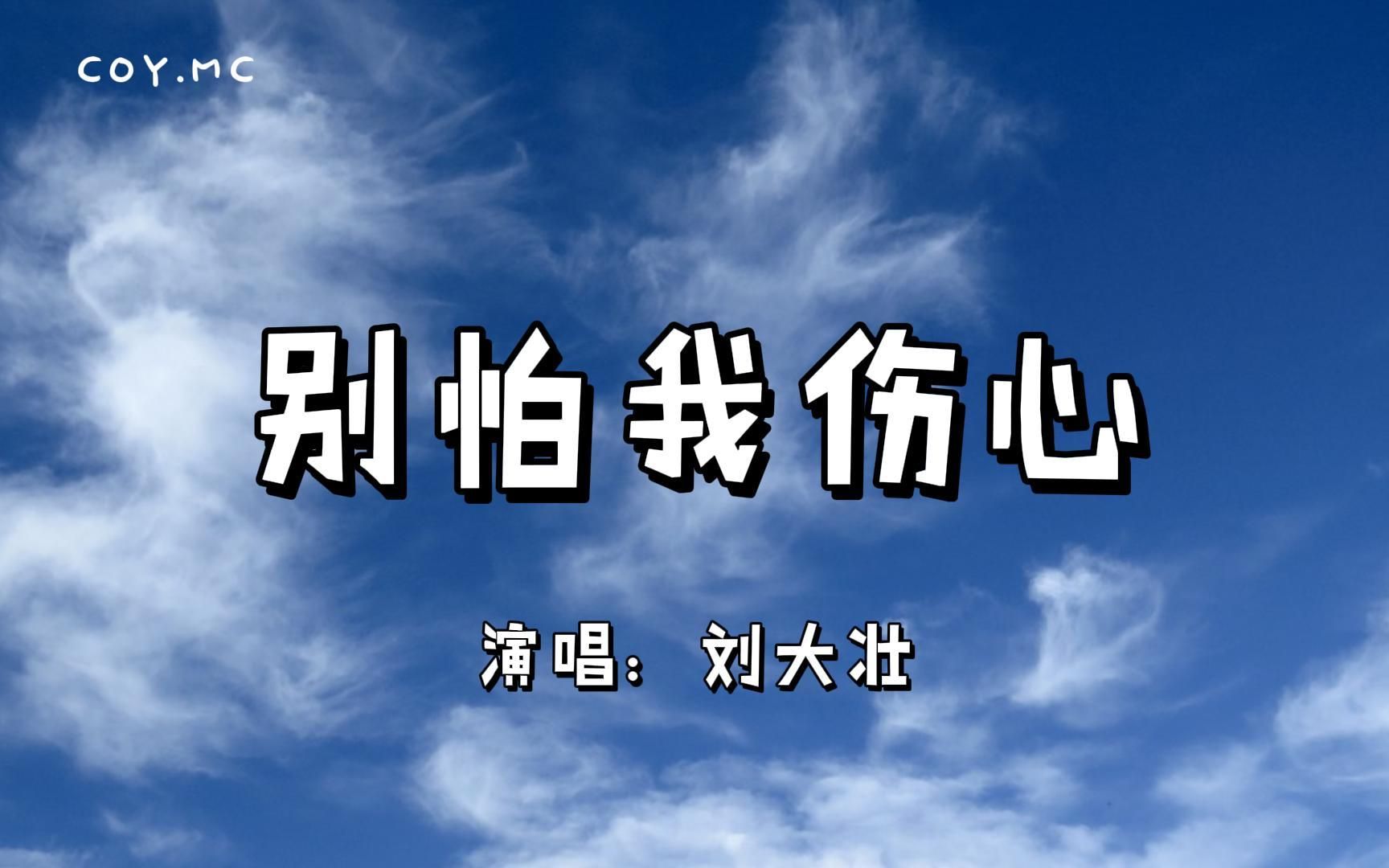 别怕我伤心  刘大壮『我的爱也曾经深深温暖你的心灵』「原唱:张信哲」(动态歌词/Lyrics Video)哔哩哔哩bilibili