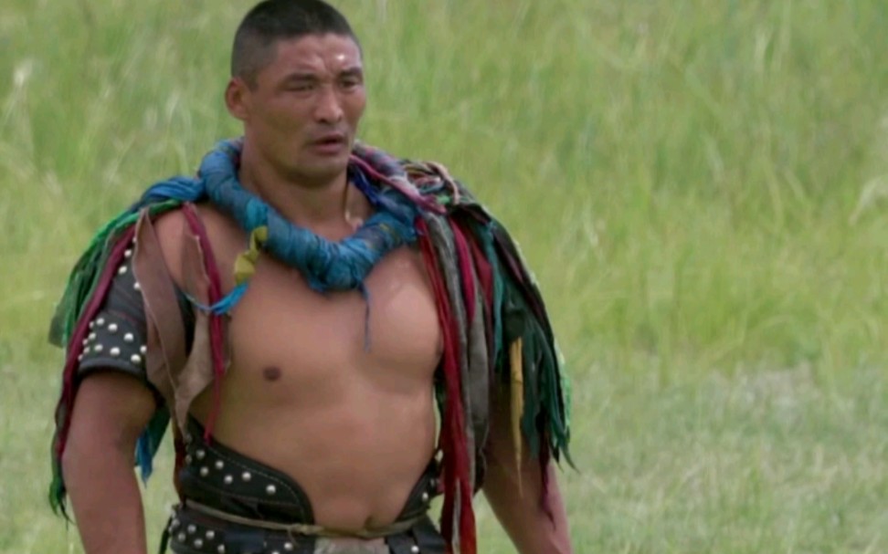 锡林郭勒草原 蒙古摔跤 摔跤手巴雅尔巴特尔