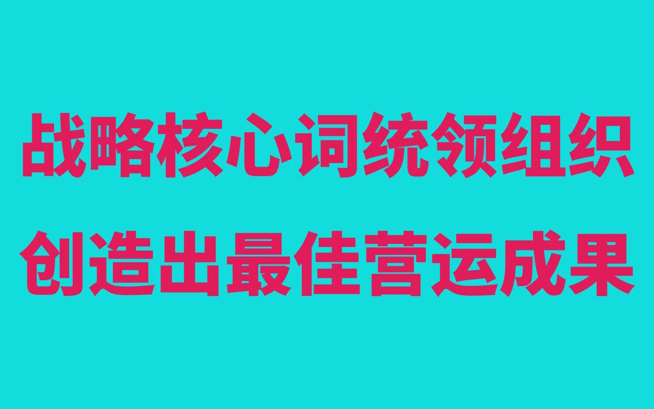 企业要立足战略核心词,提升资源配置力 #企业战略 #企业管理 #老板哔哩哔哩bilibili