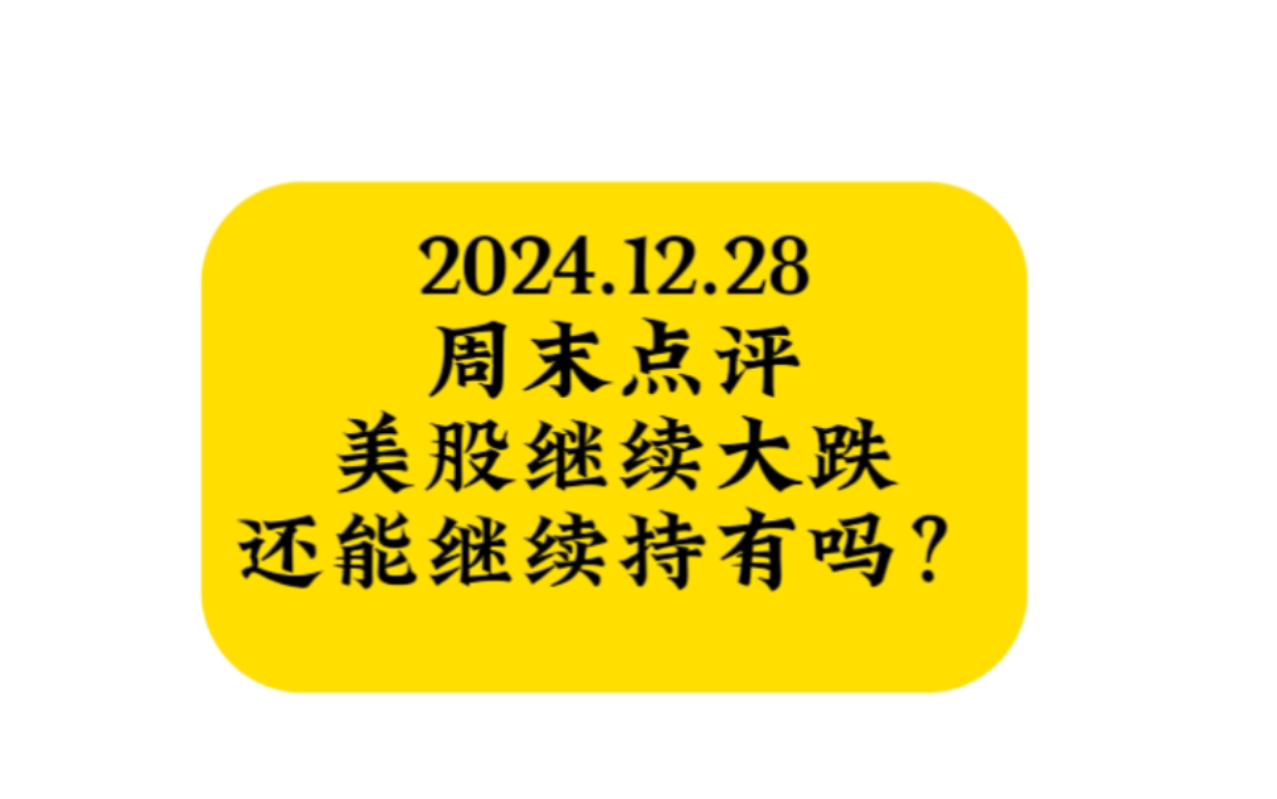 12月28号周末点评,美股为何这段时间频频大跌?还能继续持有吗?会不会高位站岗?视频里有答案!哔哩哔哩bilibili