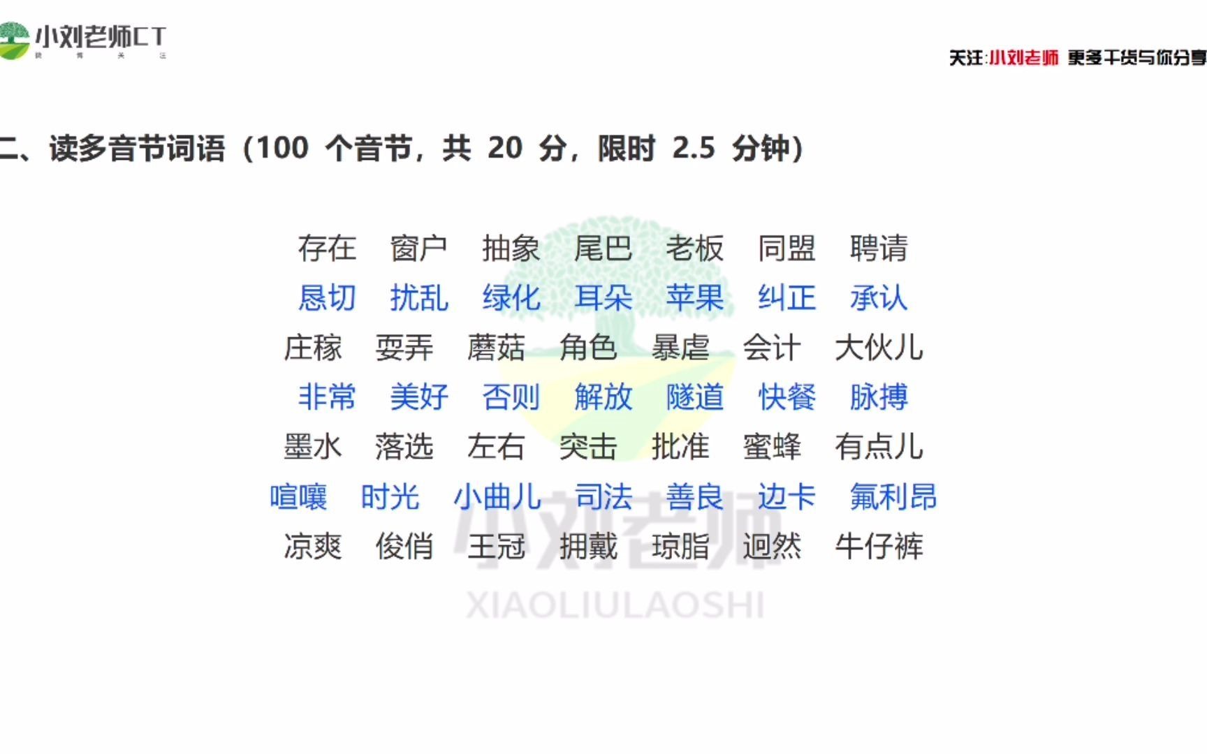 [图]普通话考试真题卷来了，一起拿二甲