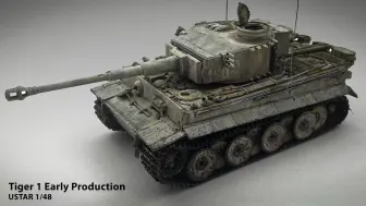 Скачать видео: 优速达 1/48 虎1早期型冬季迷彩坦克模型制作