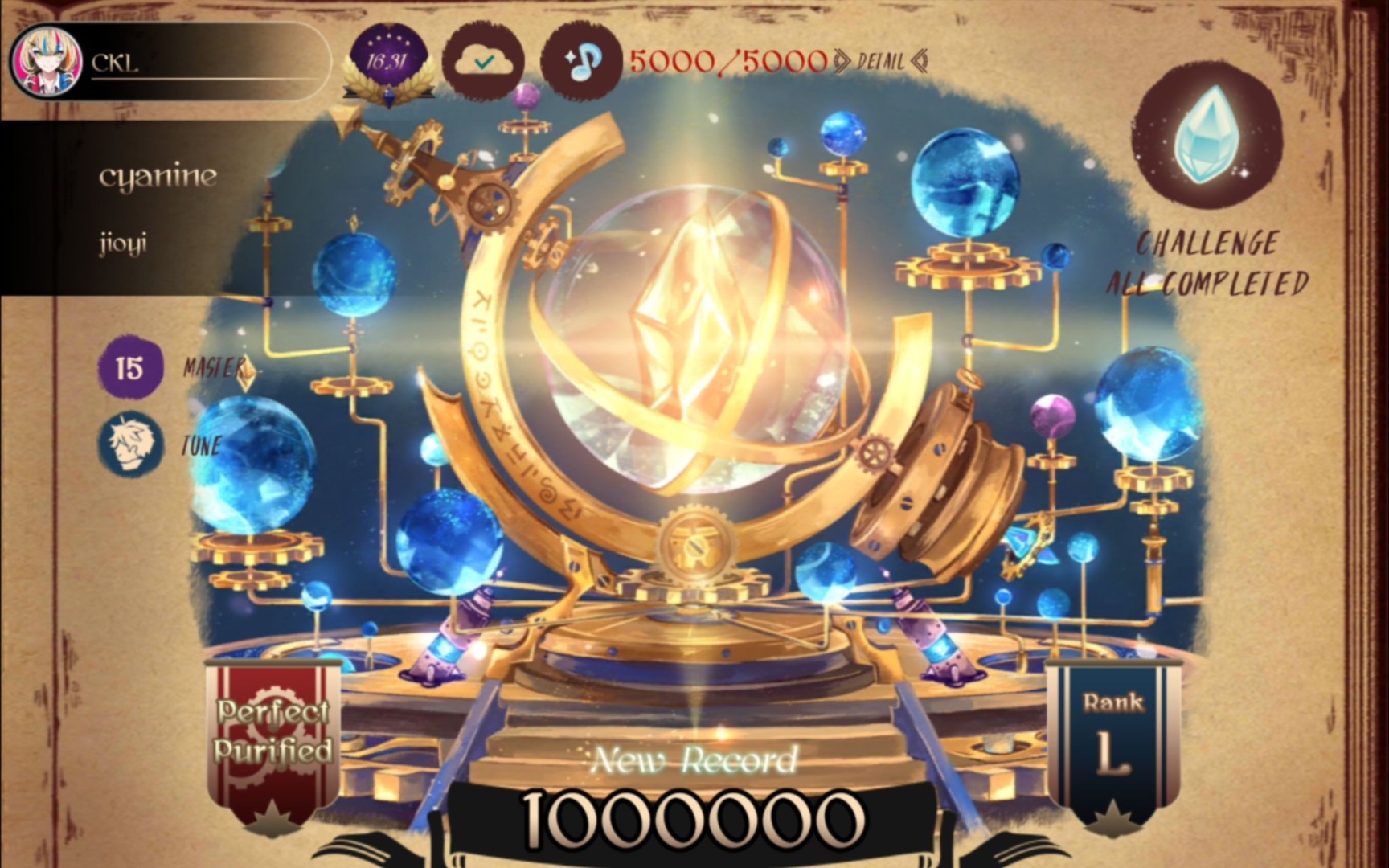 【Lanota】cyanine Master 15 Perfect Purified