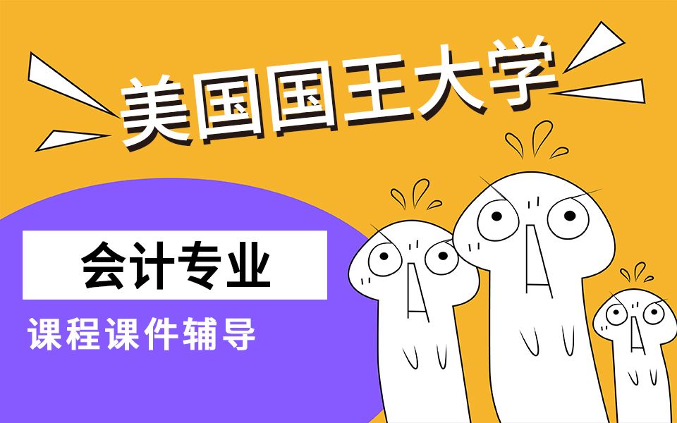 美国国王大学本科研究生会计专业Accounting课程课件补习哔哩哔哩bilibili