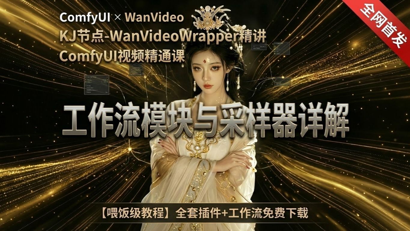 comfyui视频wanvideowrapper进阶玩法（一）-—ComfyUI喂饭级教程第十五期---comfyui-KJ节点讲解（一）
