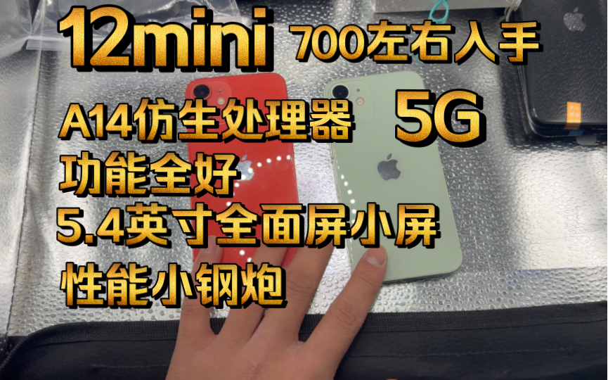 12mini在2024年仅需700左右就可以购入了!功能全好 性能小钢炮!搭载A14 支持5G网络 小屏党最爱!哔哩哔哩bilibili