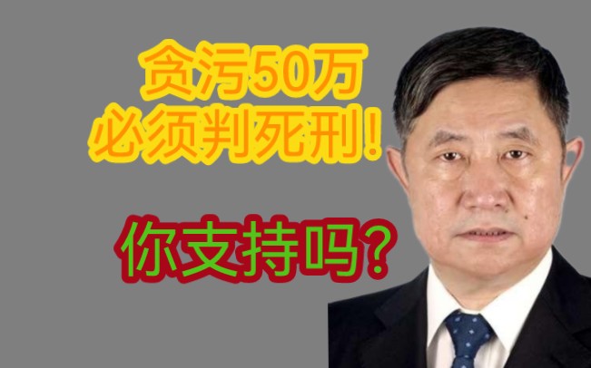 人大代表赵润田:贪污50万,必须判死刑!哔哩哔哩bilibili