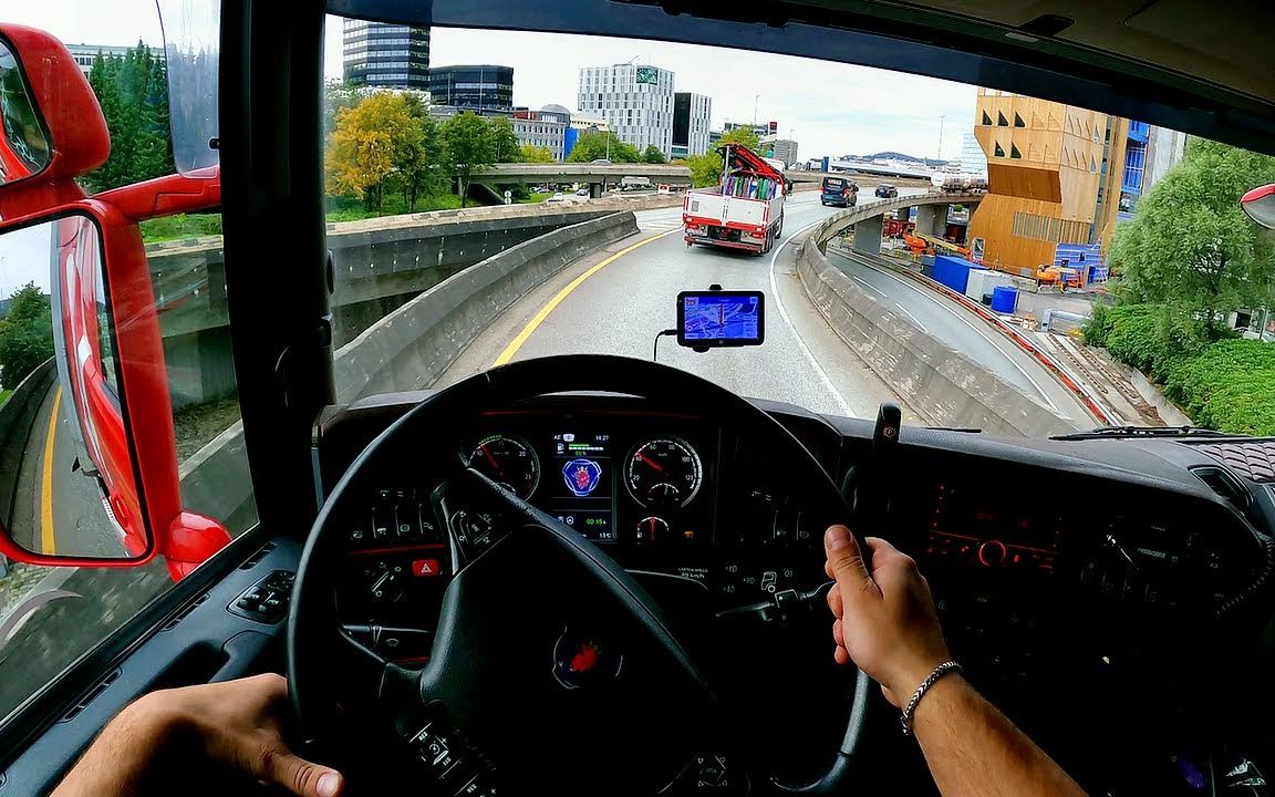 [图]「第一人称」在卑尔根卸货后寻找卡车停靠站 驾驶斯堪尼亚 | Driving Scania R440 POV #597