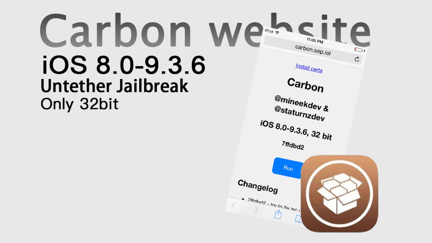 在iOS 9.3.5上使用Carbon网页完美越狱?