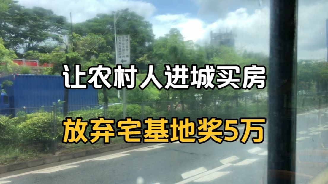 让农村人进城买房,放弃宅基地奖励5万元哔哩哔哩bilibili