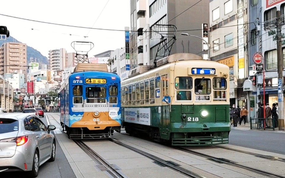 【日本交通】在长崎乘坐1962年出厂的古董级电车,时速不超过30,行驶