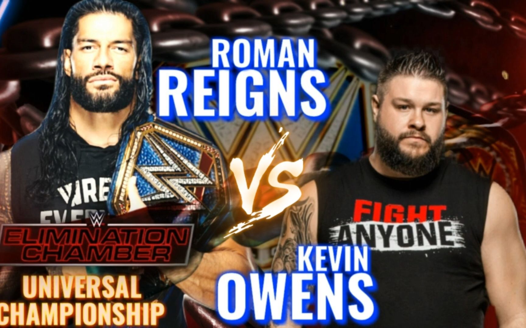 wwe2k20恶煞密室牢笼2021wwe环球冠军赛罗曼瑞恩斯romanreignsvs凯文