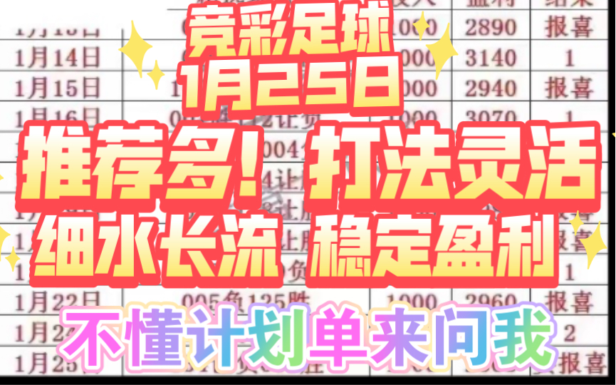 1月25日竞彩足球赛事预测分析及其精选计划单推荐.扫地僧休息.