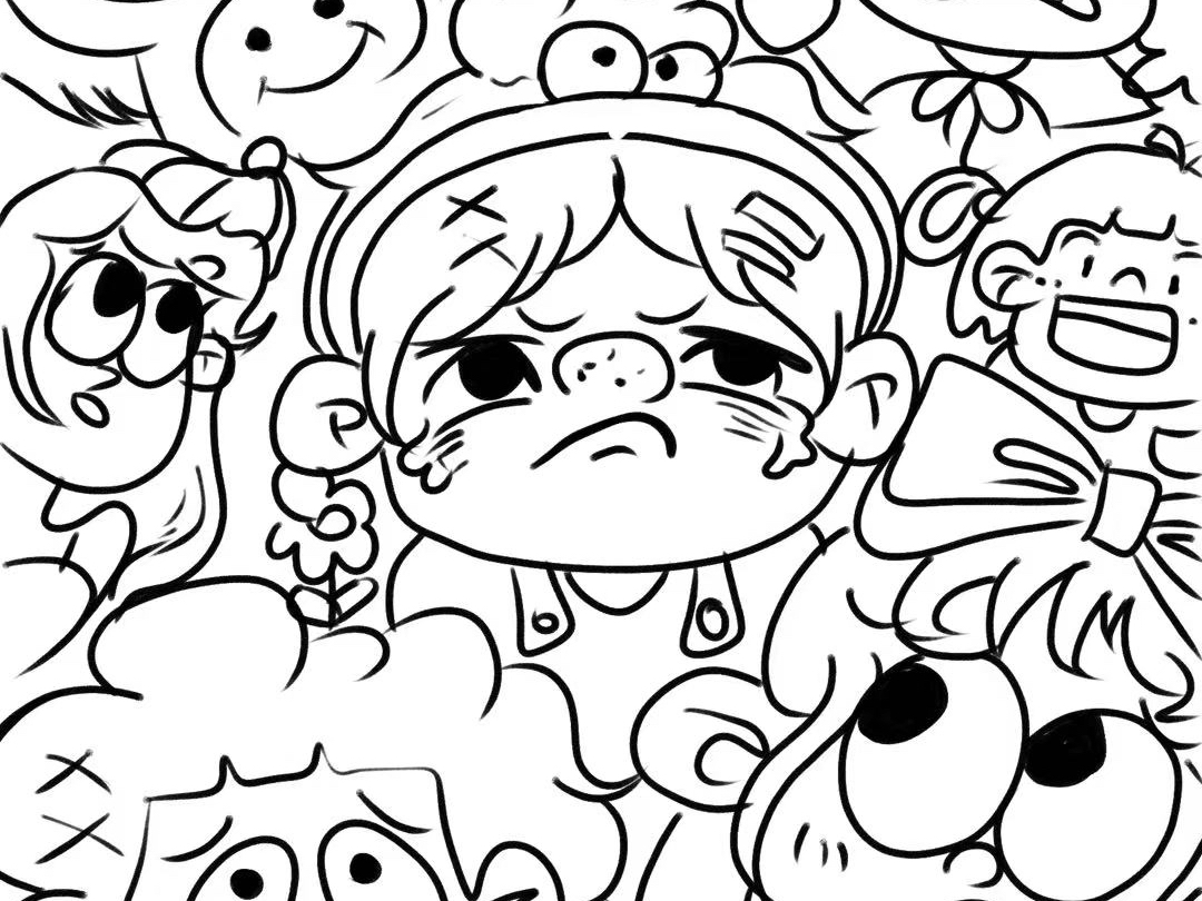 线描控笔练习临摹