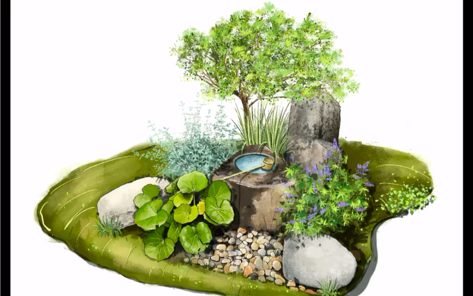 日式景观小品-蹲踞