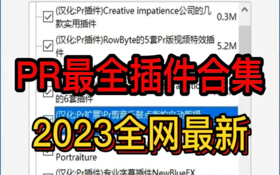 【PR插件合集】2023最新版本PR插件合集来了!不要再去一个一个去找插件了,这里包含了你所有想要的插件效果,绝对满足你99%的需求!!!哔哩哔...