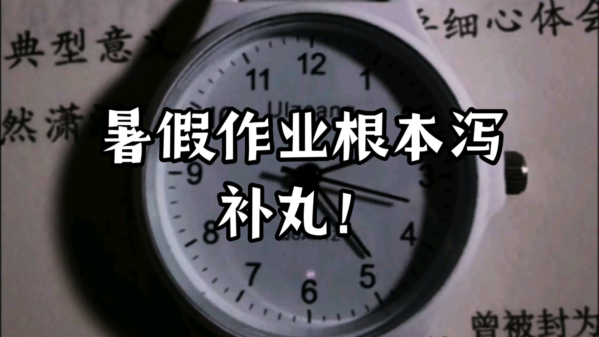 写不完啊!暑假作业根本泻补丸!