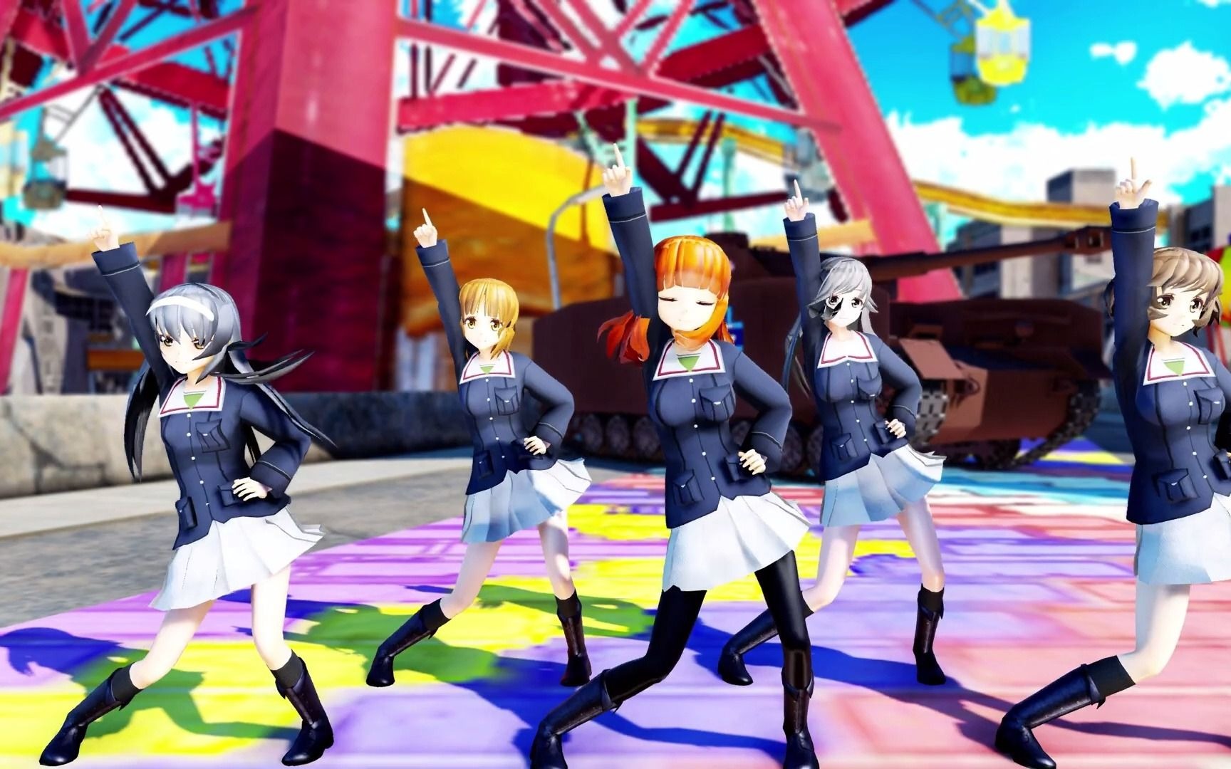 少女与战车mmd鮟鱇舞不是